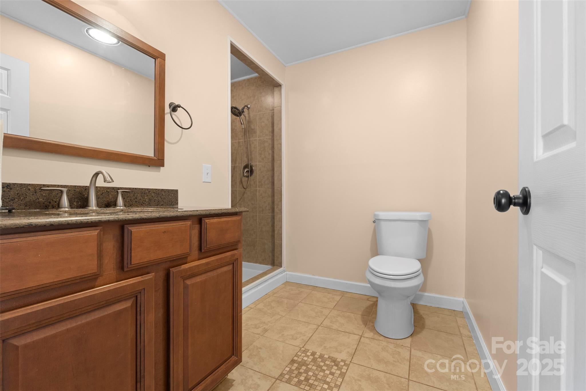 225 Lm Overcash Road Salisbury, NC 28146 - Photo 19 of 26 a bathroom with a toilet sink and mirror