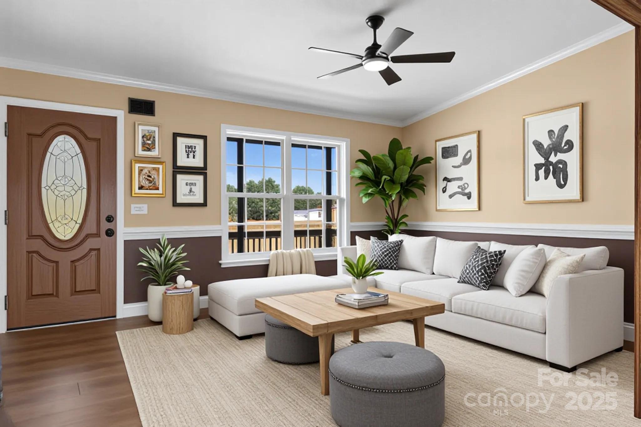 225 Lm Overcash Road Salisbury, NC 28146 - Photo 3 of 26 a living room with furniture and a large window