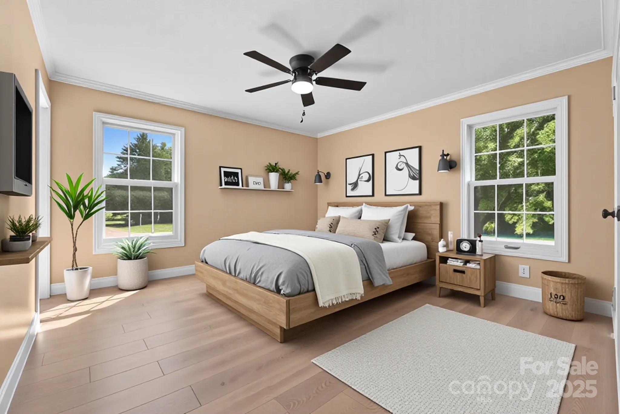 225 Lm Overcash Road Salisbury, NC 28146 - Photo 10 of 26 a spacious bedroom with a large bed and a large window