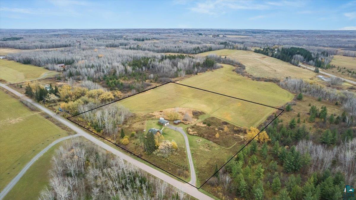 7702 East Rockmont Road Poplar, WI 54864 - Photo 4 of 22 Drone / aerial view with a rural view