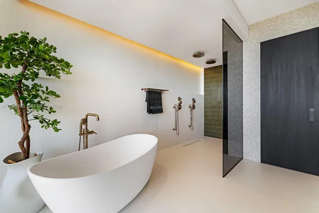 a bathroom with a sink and tub