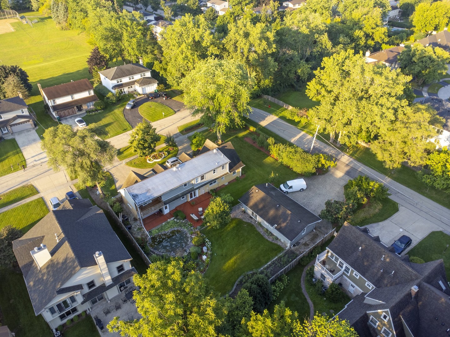 3080 Koepke Road Northbrook, IL 60062 - Photo 59 of 66 an aerial view of residential house with outdoor space and swimming pool