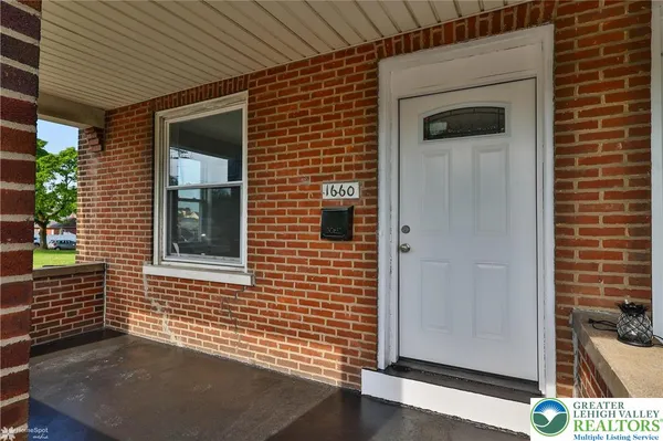 a view of front door of house