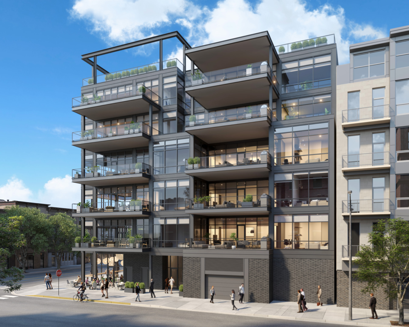 6 North Carpenter Street, Unit 3E Chicago, IL 60607 - Photo 2 of 9 a view of a building and a street