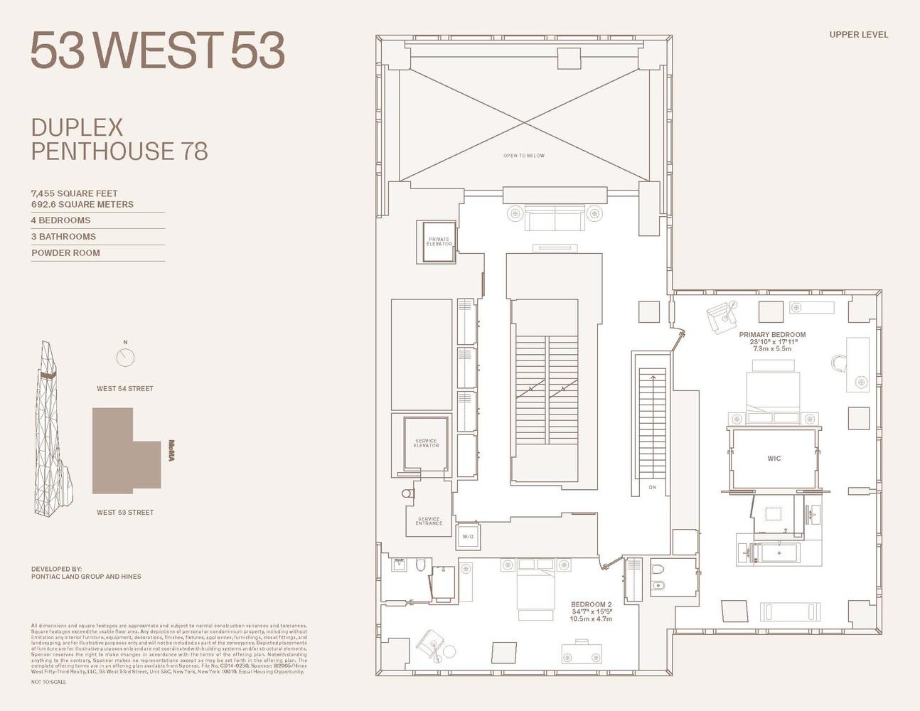 53 West 53rd Street, Unit PH78 Manhattan, NY 10019 - Photo 17 of 17 a picture of a floor plan