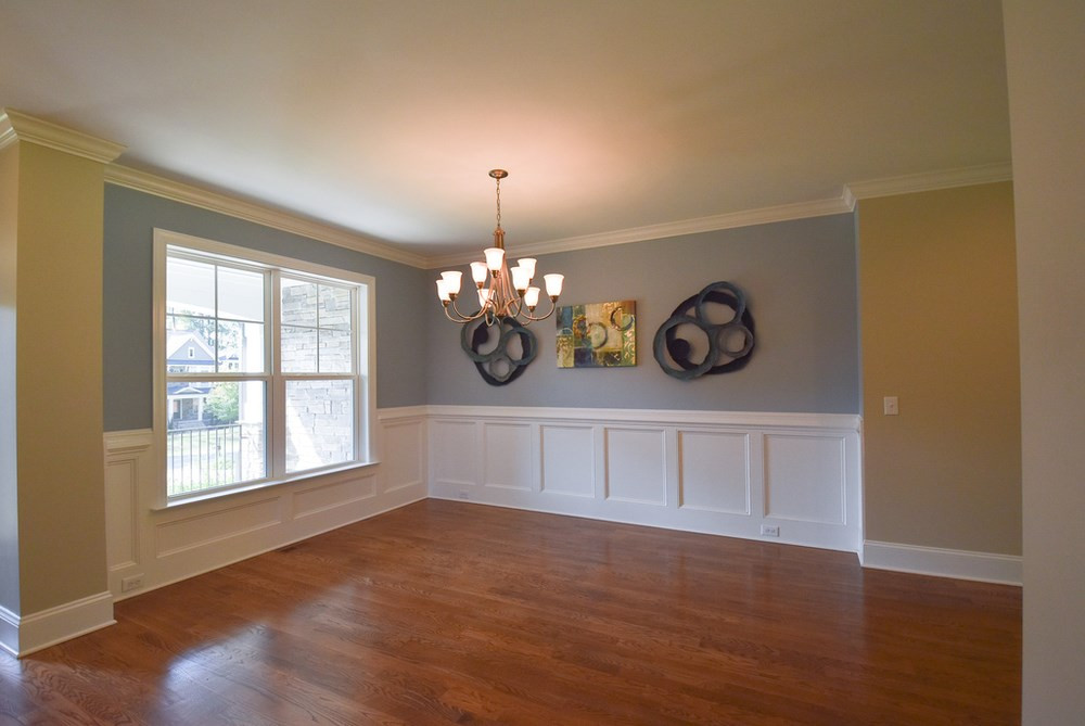 2008 Bowling Green Trail Raleigh, NC 27613 - Photo 4 of 30 The Entry is open to the spacious formal Dining Rm w/panel wainscot, chair rail, double windows & lg brushed nickel light fixture. Dining Room