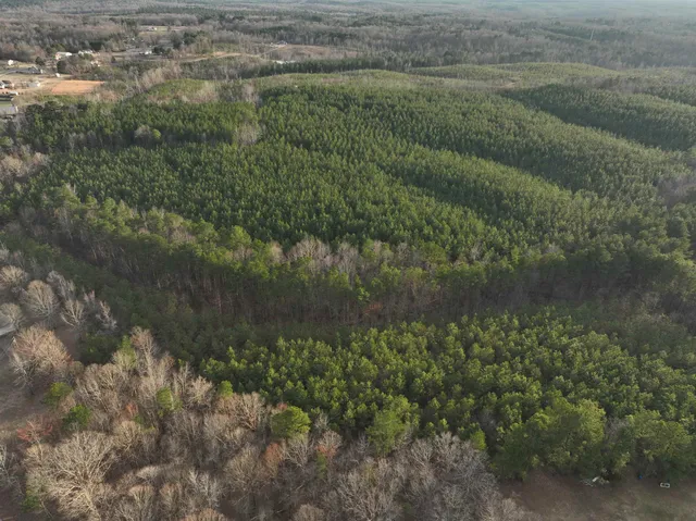 a view of a lake with a yard