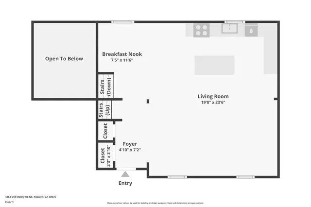 $515,000 | 4363 Old Mabry Road Northeast, Roswell, GA 30075