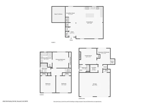 $515,000 | 4363 Old Mabry Road Northeast, Roswell, GA 30075