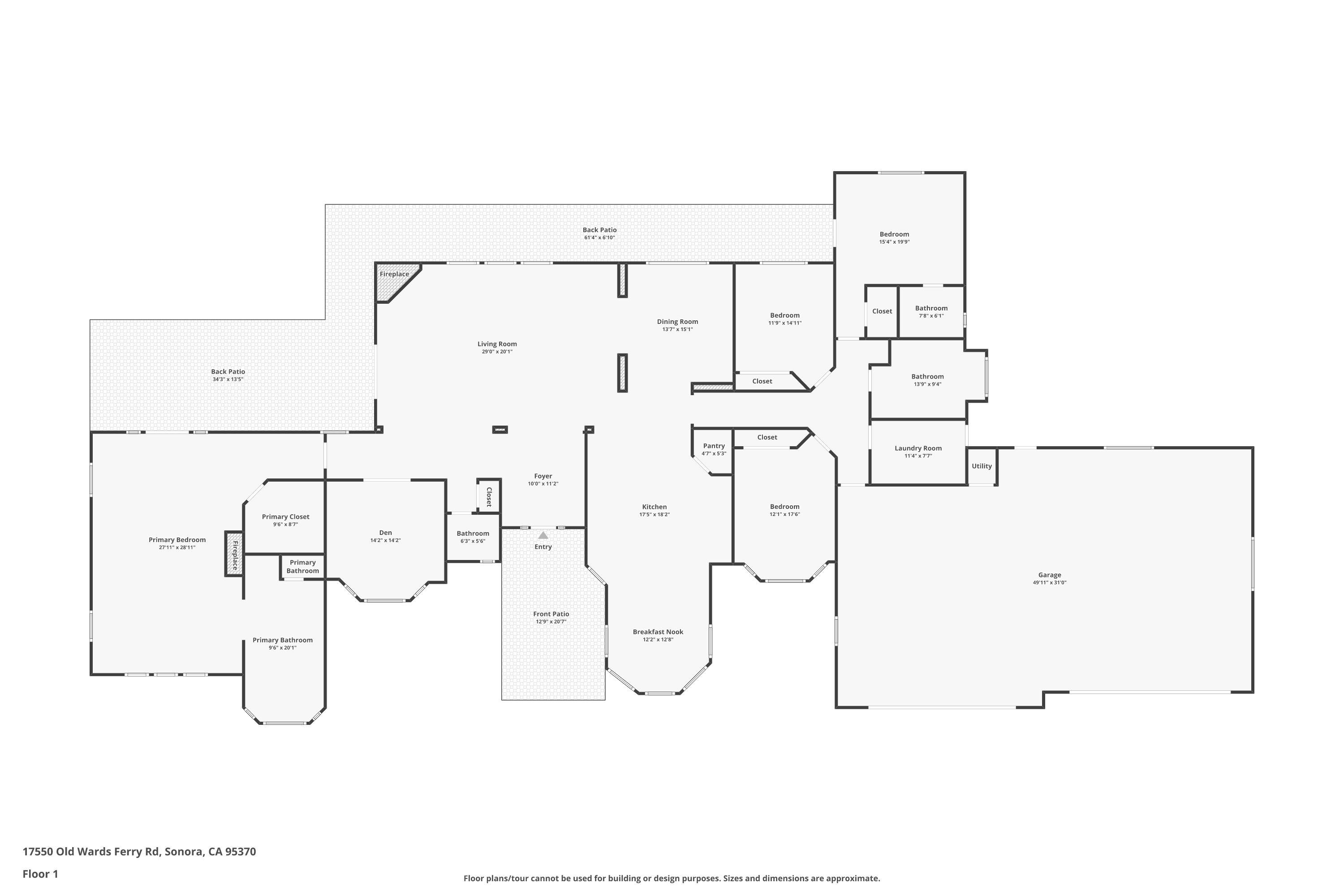17550 Old Wards Ferry Road Sonora, CA 95370 - Photo 59 of 59 View of floor plan / room layout