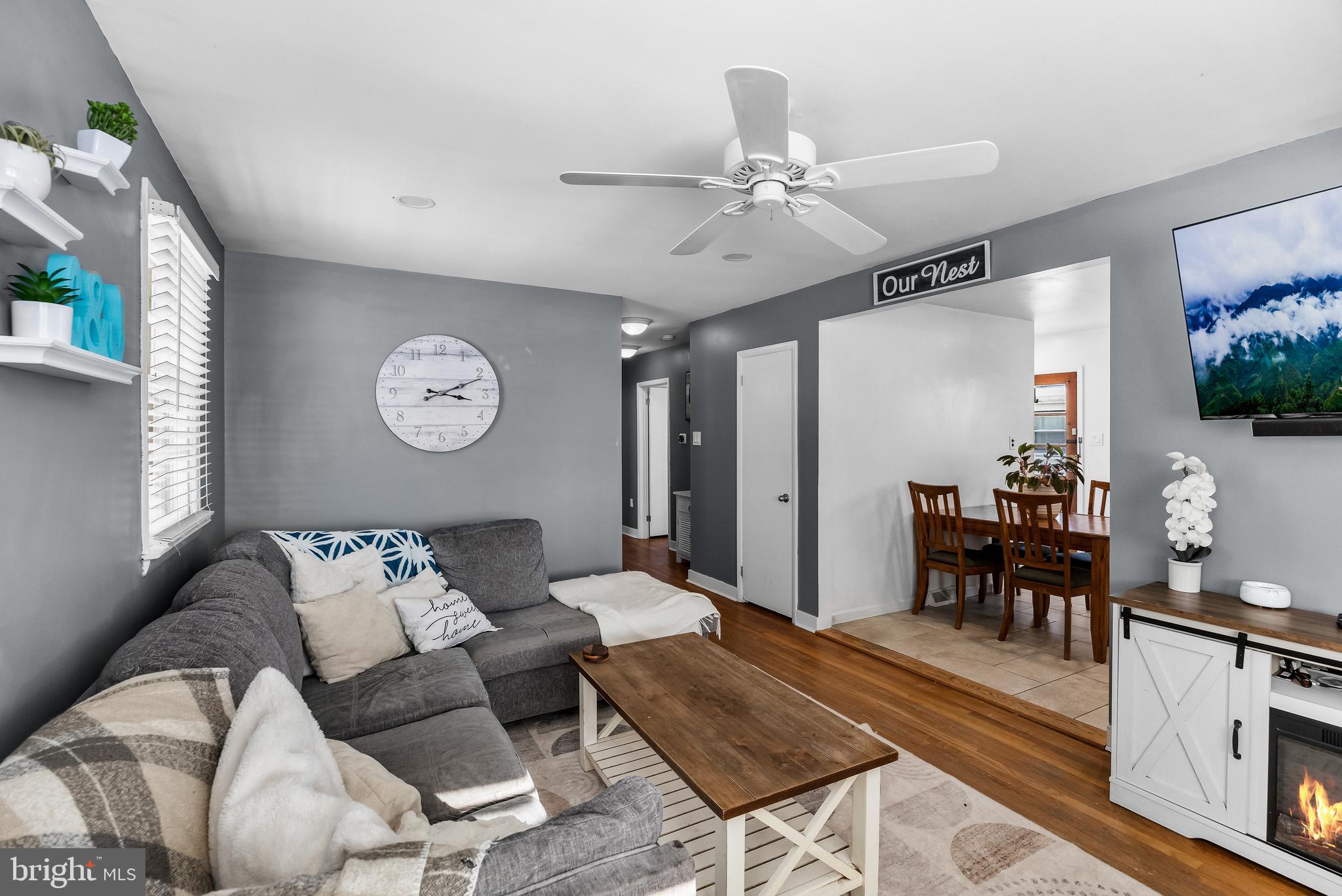 409 Lippincott Avenue Riverside, NJ 08075 - Photo 5 of 25 a living room with furniture and view of kitchen
