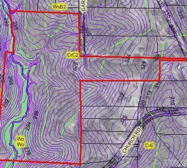 0 Garris Road New Hill, NC 27562 - Photo 2 of 3 Topographic view and soil Types.