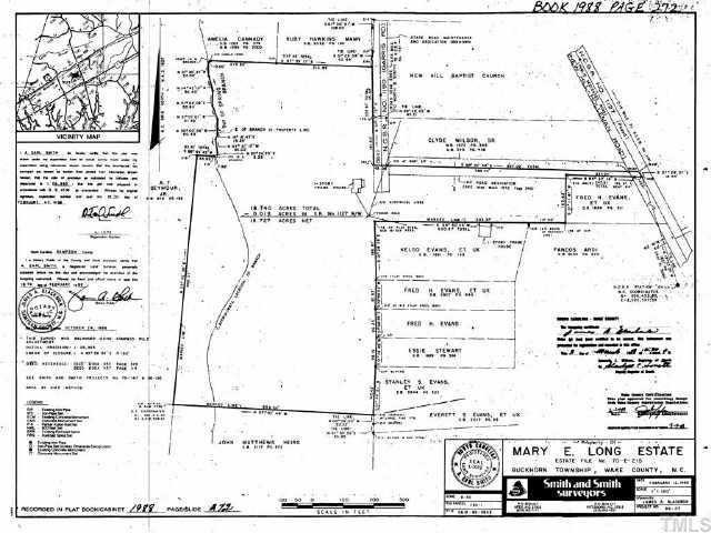0 Garris Road New Hill, NC 27562 - Photo 3 of 3 Deed recorded survey.