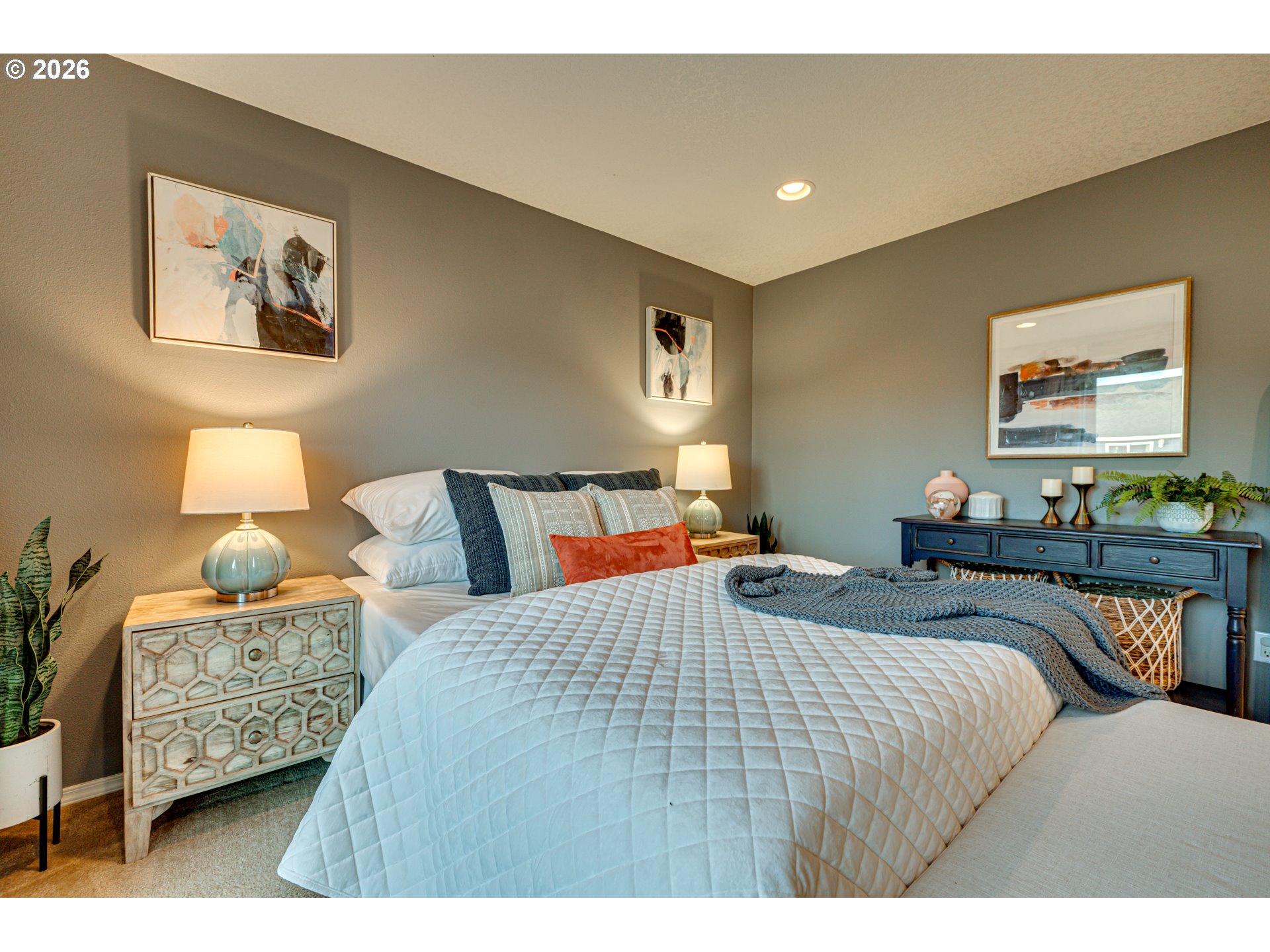 220 Mable Lane Woodland, WA 98674 - Photo 14 of 31 a bedroom with two beds and painting on the wall