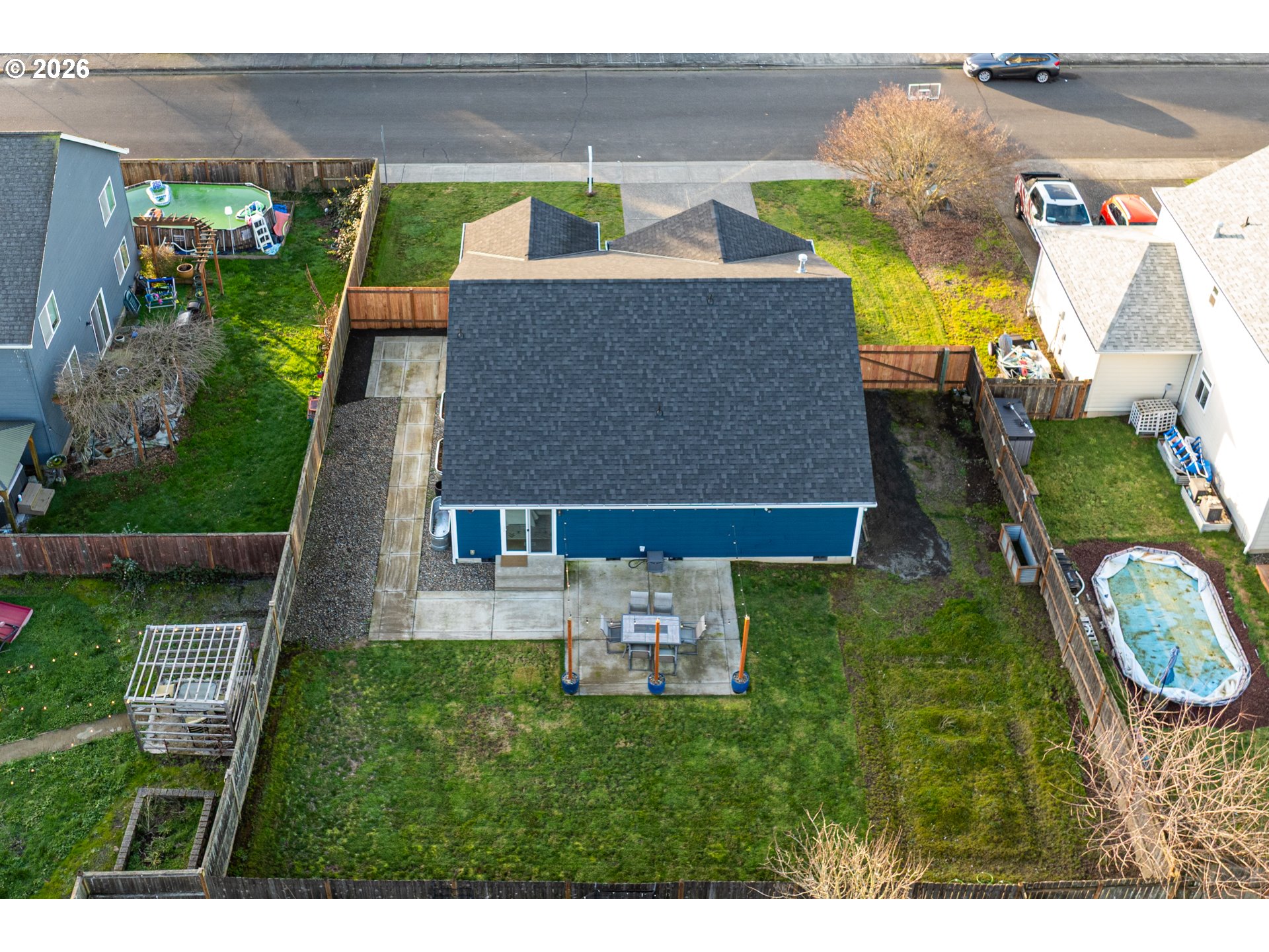 220 Mable Lane Woodland, WA 98674 - Photo 21 of 31 a aerial view of a house with a yard and potted plants
