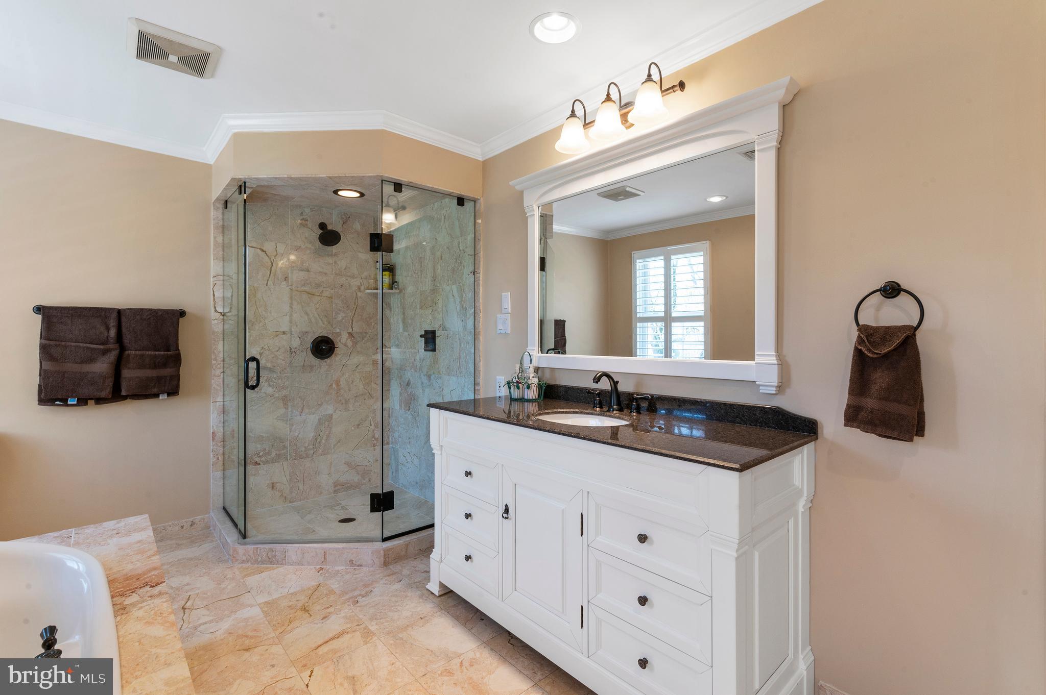 138 Davis Road Malvern, PA 19355 - Photo 65 of 96 Marble counter vanity & shower in MBTH