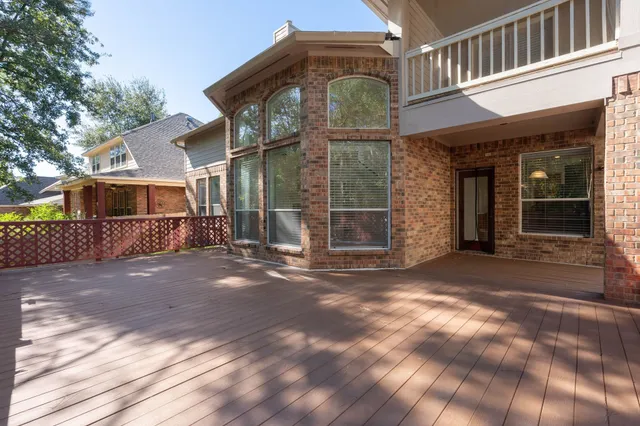 a view of backyard with green space