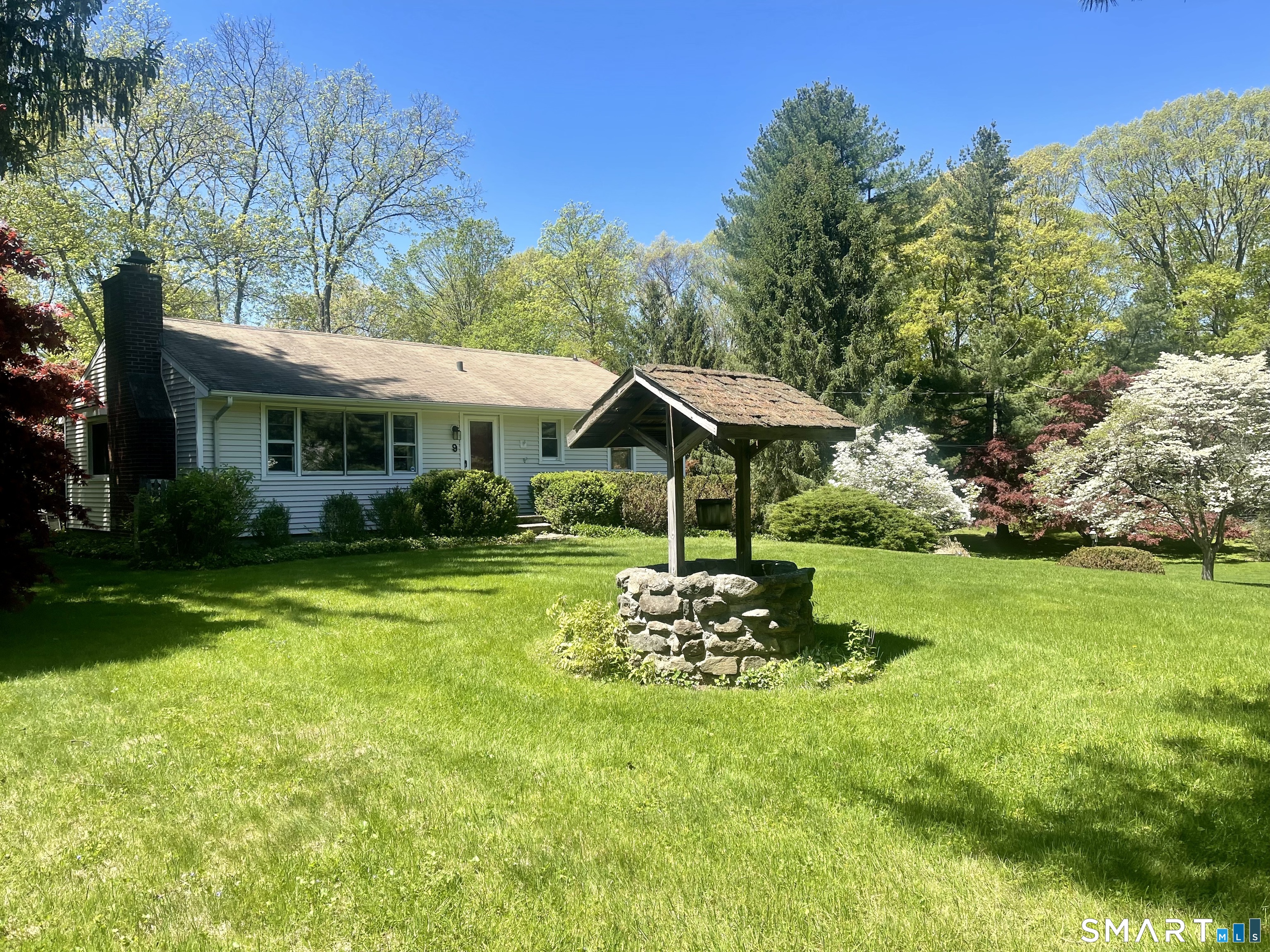 9 Apple Lane Redding, CT 06896 - Photo 2 of 39 House sits on the knoll on the left side of the 1.39 acres