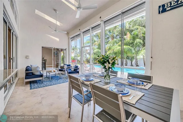 a spacious bedroom with a bed and a flat screen television