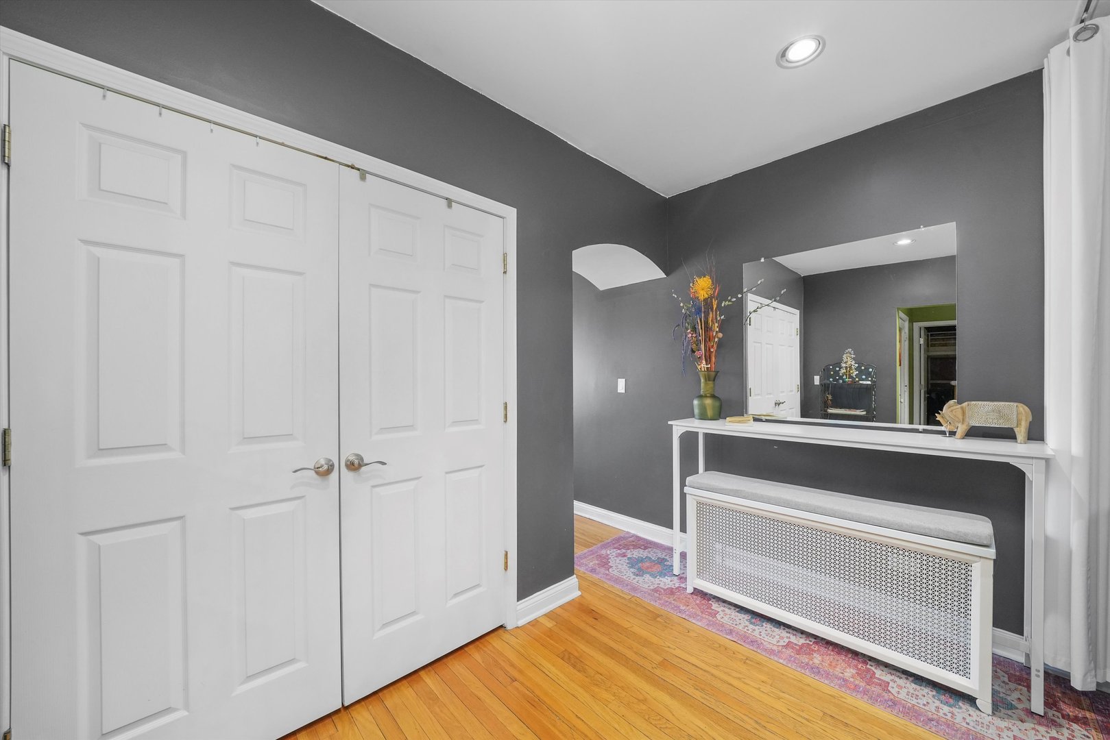 52 Forest Avenue, Unit 2S Riverside, IL 60546 - Photo 11 of 43 a view of room with wooden floor and cabinet