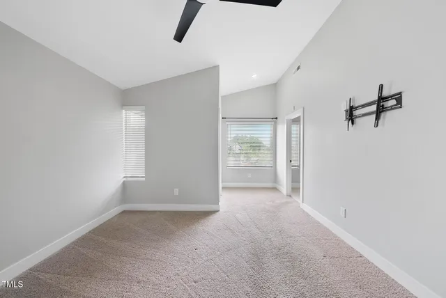 a view of a room with an empty space