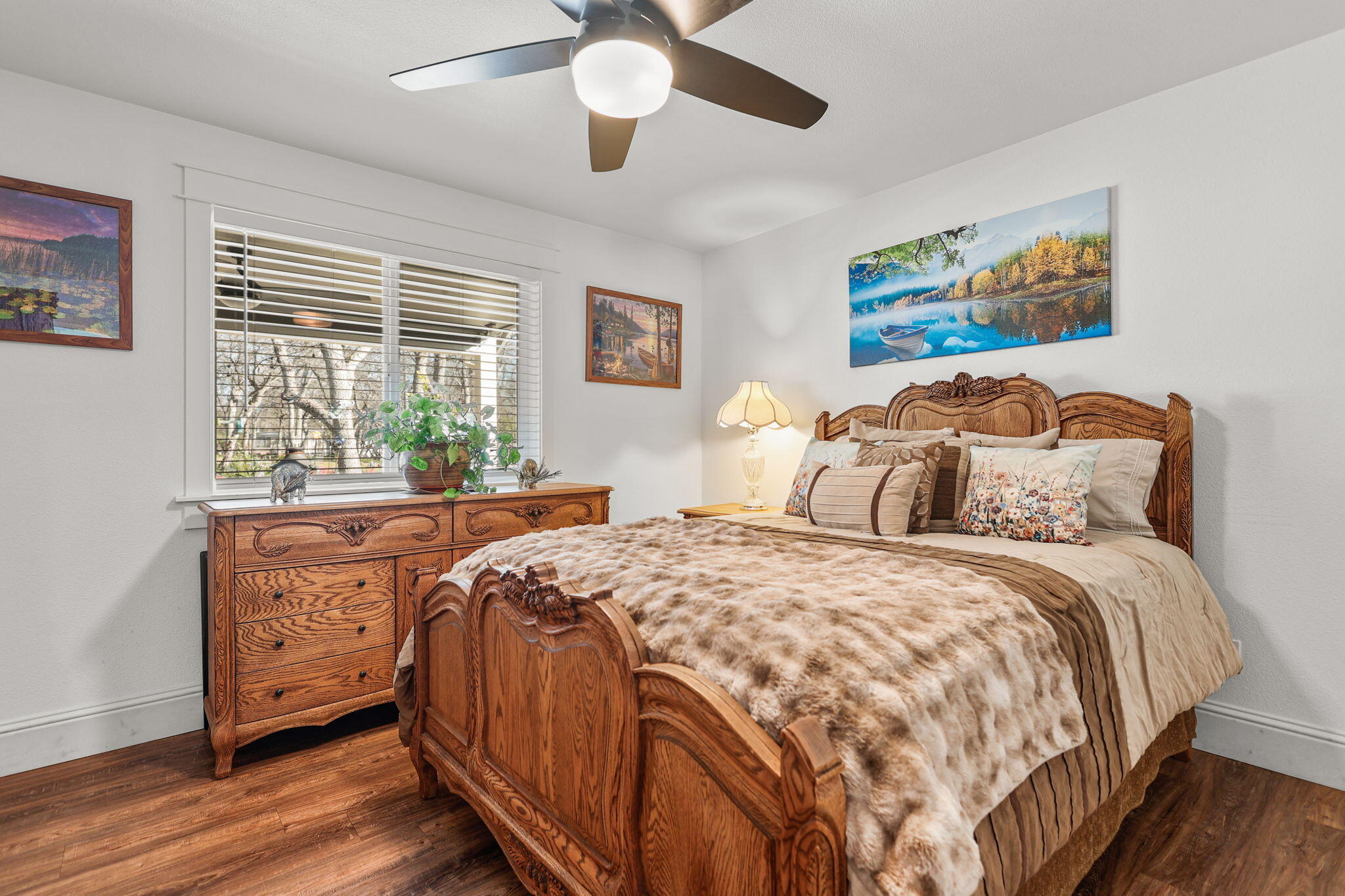 5511 Wilson Hill Road Manton, CA 96059 - Photo 18 of 71 a bed sitting in a bedroom next to a window