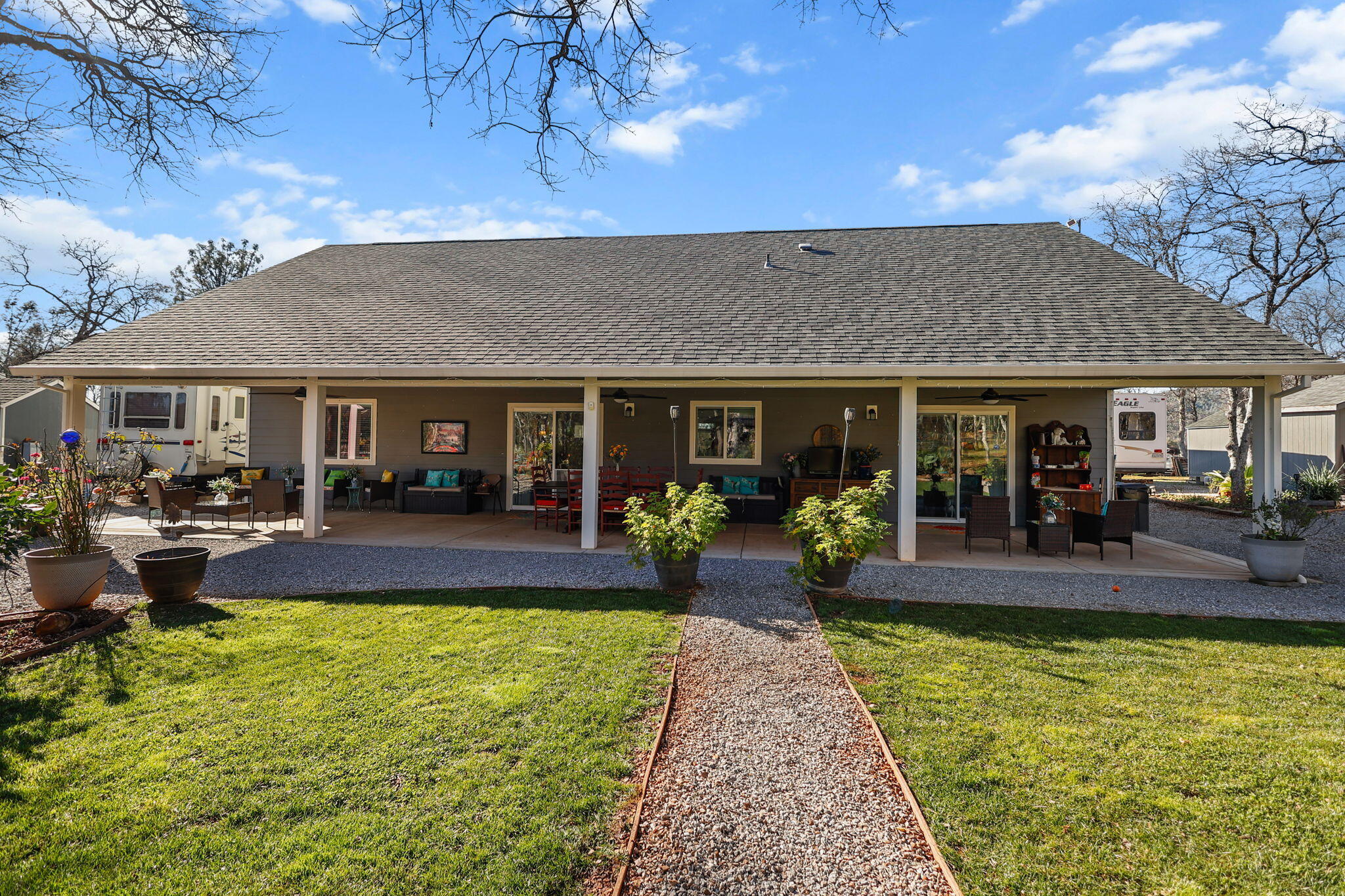 5511 Wilson Hill Road Manton, CA 96059 - Photo 68 of 71 a view of a house with swimming pool and sitting area