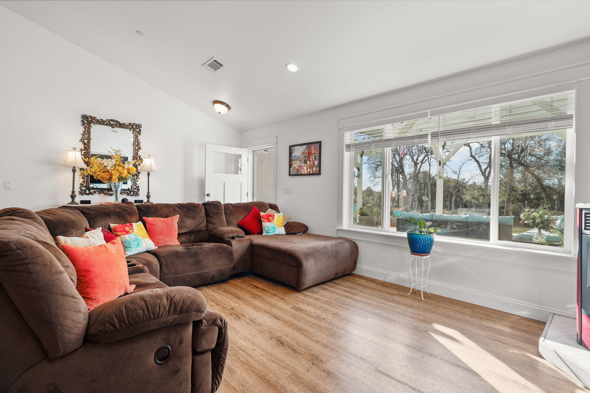 5511 Wilson Hill Road Manton, CA 96059 - Photo 9 of 71 a living room with furniture and a large window