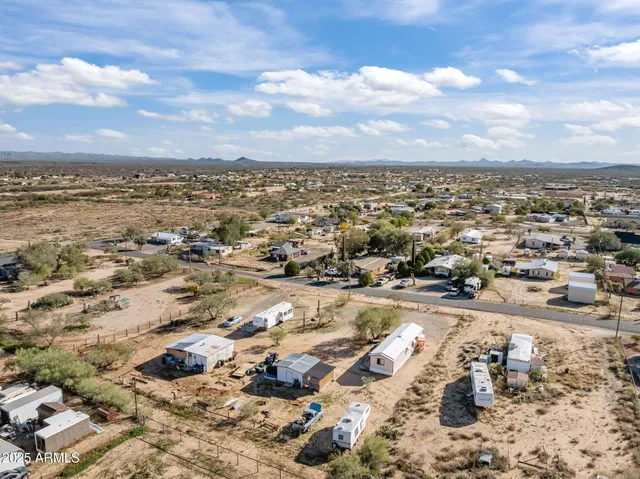 an aerial view of a city