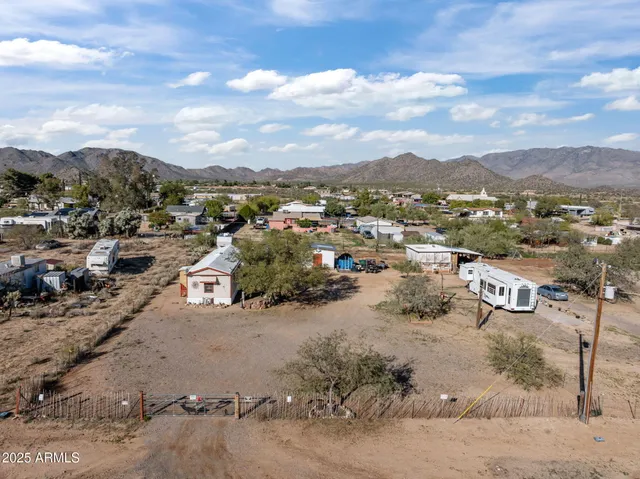 a view of city and mountain