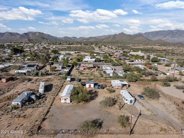 an aerial view of a city
