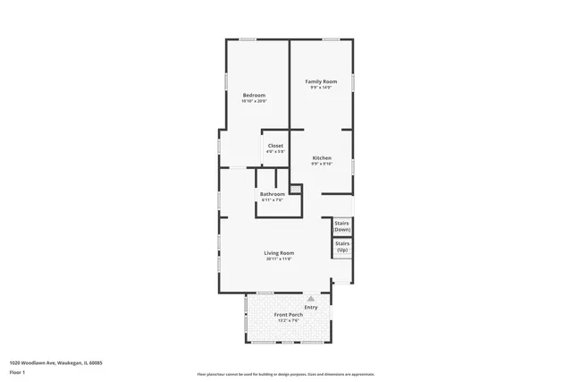 $314,900 | 1020 Woodlawn Avenue, Waukegan, IL 60085