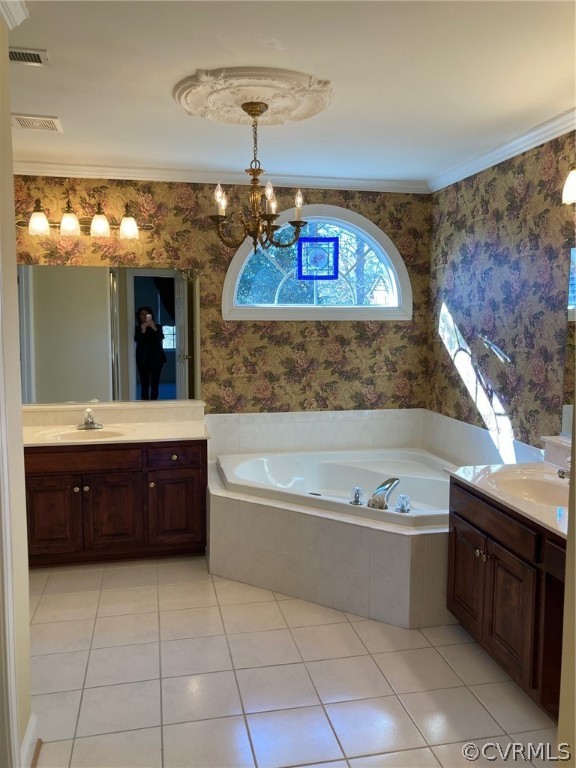 13019 Chipstead Road Chester, VA 23831 - Photo 14 of 23 a large spacious bathroom with a tub sink and mirror