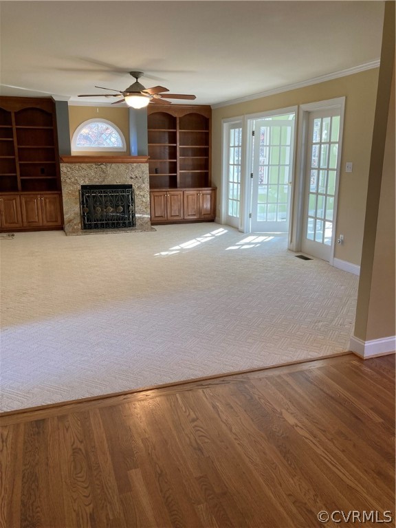 13019 Chipstead Road Chester, VA 23831 - Photo 7 of 23 an empty room with fireplace and windows