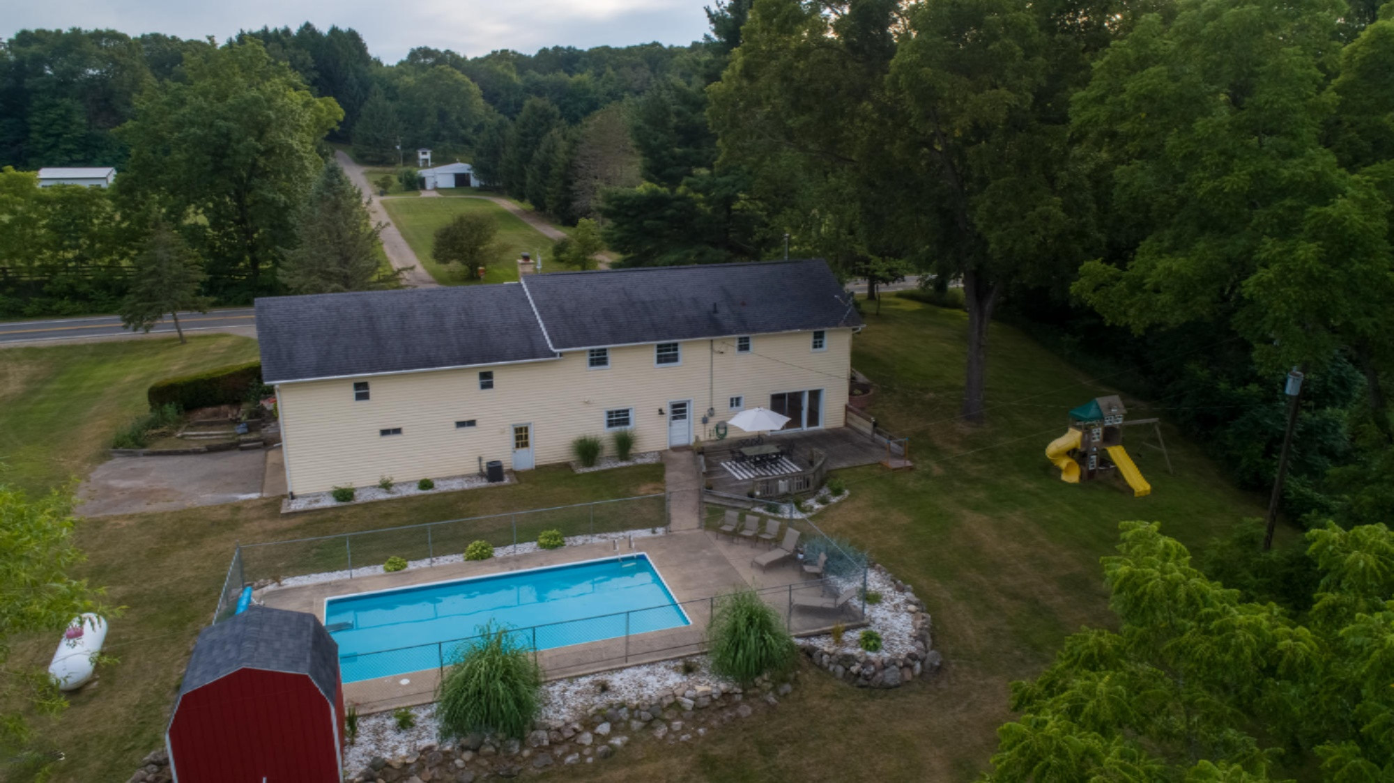 655 Pierce Road Plainwell, MI 49080 - Photo 23 of 24 Aerial View - Back Yard