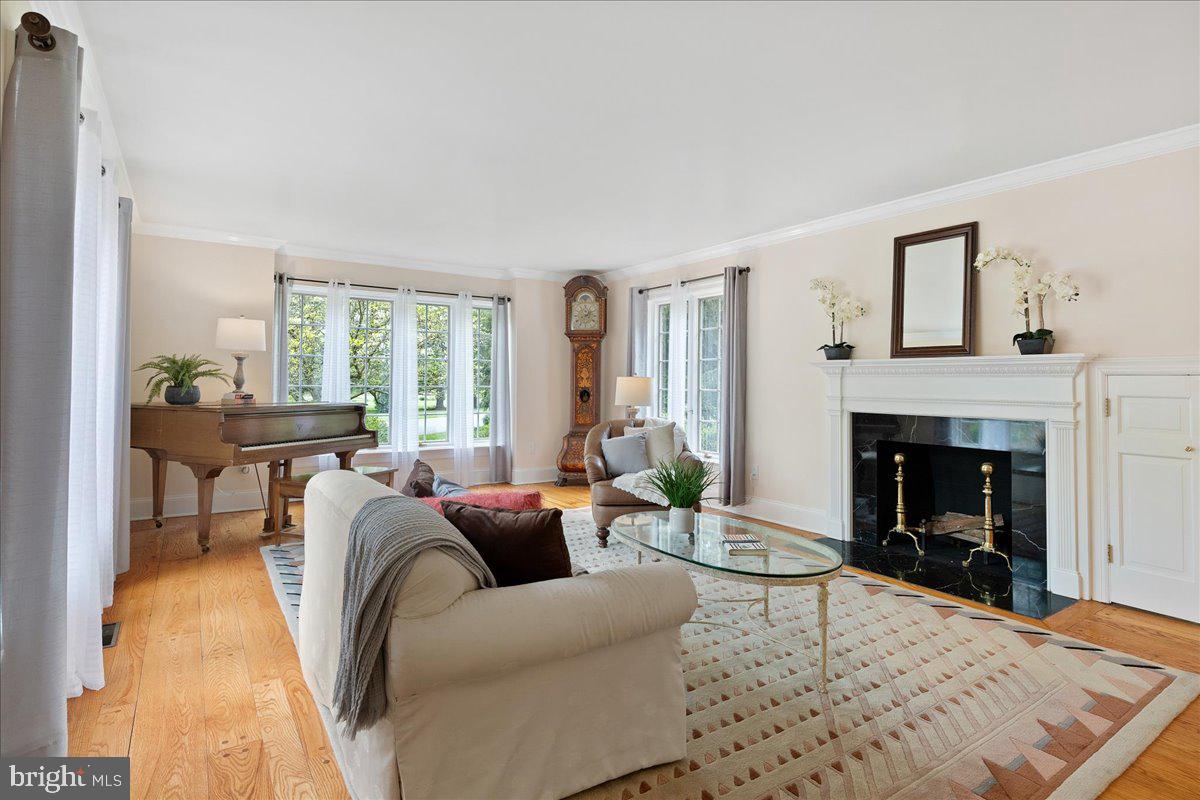 19 Rolling Hill Road Skillman, NJ 08558 - Photo 9 of 69 a living room with furniture and a fireplace