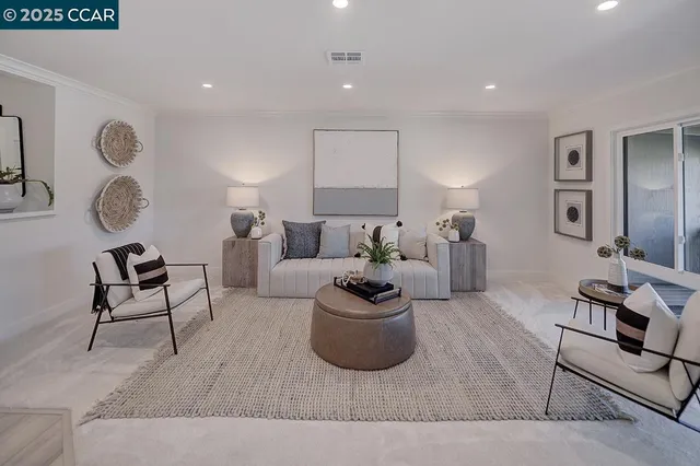 a bathroom with a sink vanity and mirror