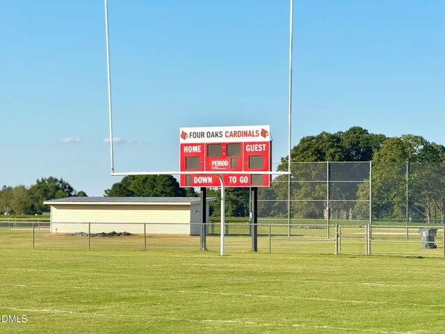 a view of a building and a terrace