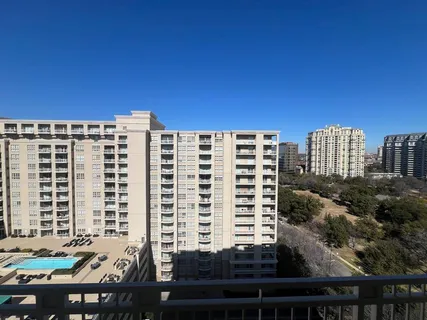 a view of a city from a terrace