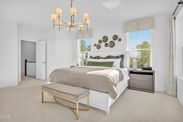 a bedroom with a bed and dresser