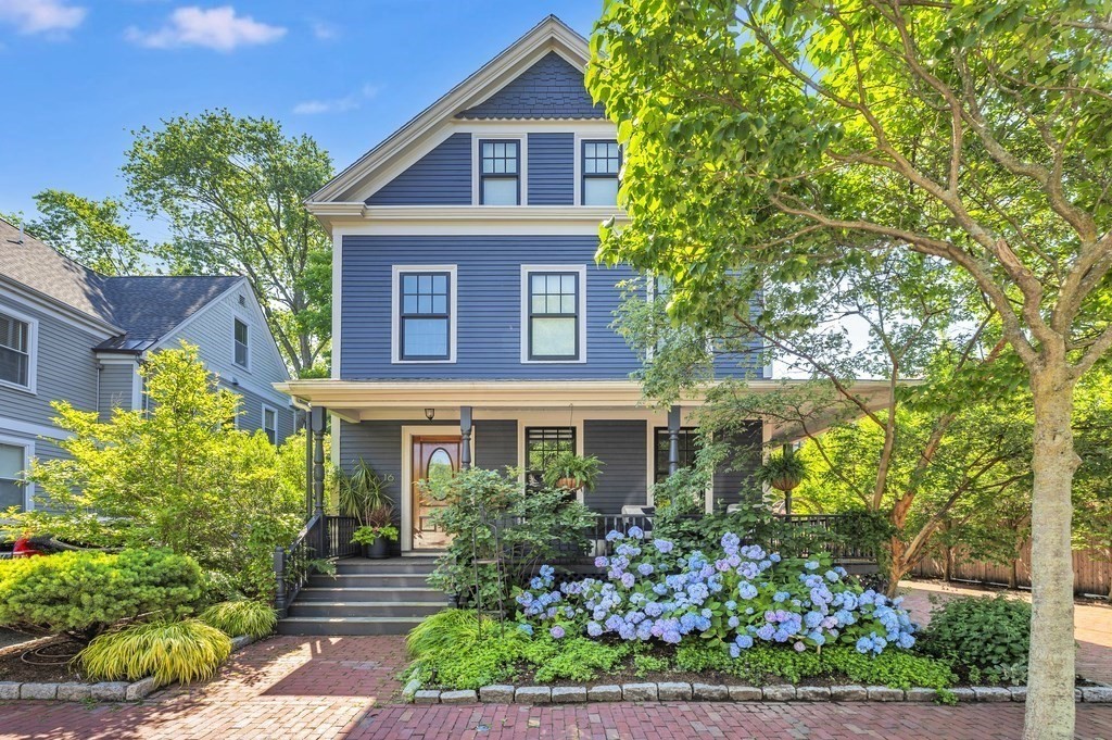 16 Blake Street Cambridge, MA 02140 - Photo 1 of 37 a front view of a house with a yard