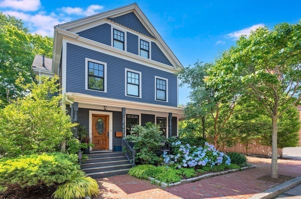 16 Blake Street Cambridge, MA 02140 - Photo 37 of 37 a front view of a house with garden