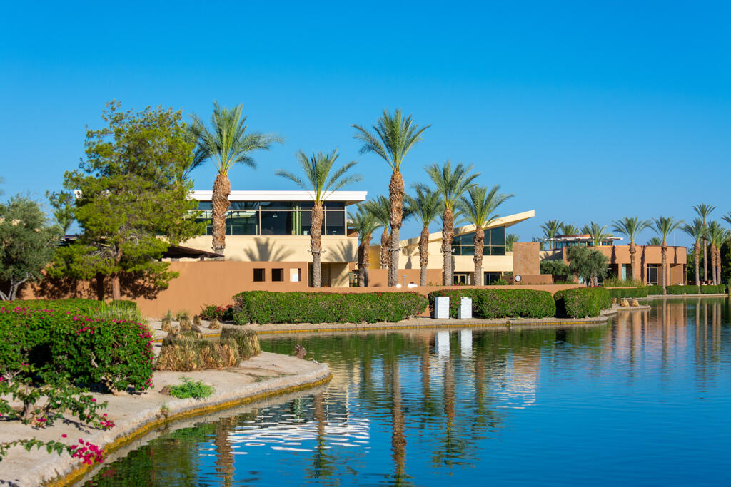 81820 Eagle Claw Drive La Quinta, CA 92253 - Photo 30 of 36 a view of house with swimming pool and outdoor seating