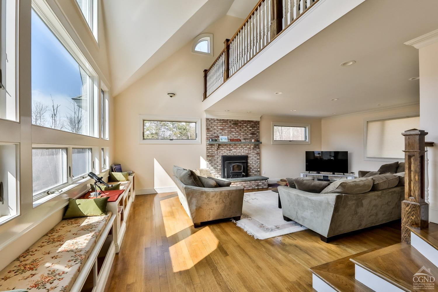 88 Gaby Road Hunter, NY 12442 - Photo 13 of 60 a living room with furniture and a fireplace