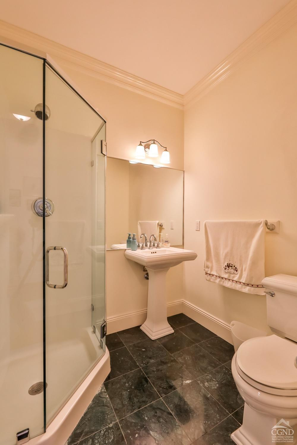 88 Gaby Road Hunter, NY 12442 - Photo 25 of 60 a bathroom with a sink toilet and shower