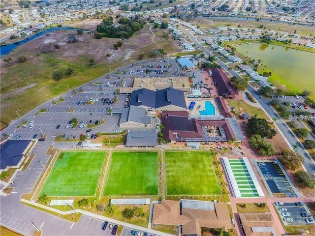 an aerial view of tennis court