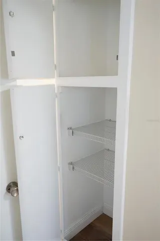 a close view of closet