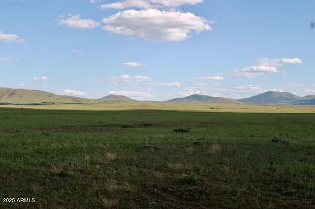 a view of an ocean and a mountain