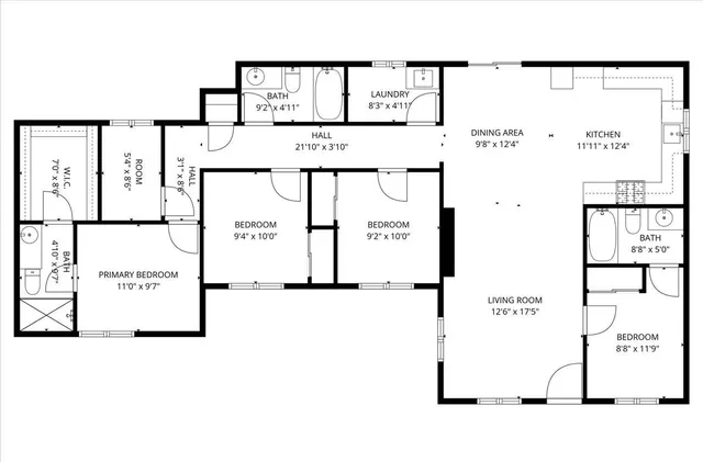 a picture of a floor plan