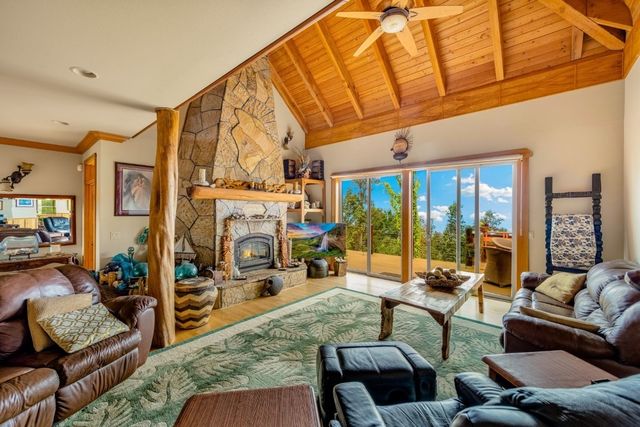 a outdoor living space with patio furniture